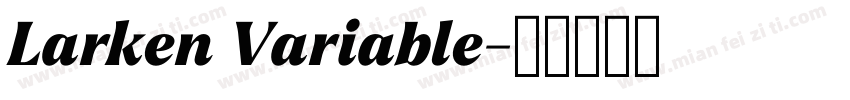Larken Variable字体转换